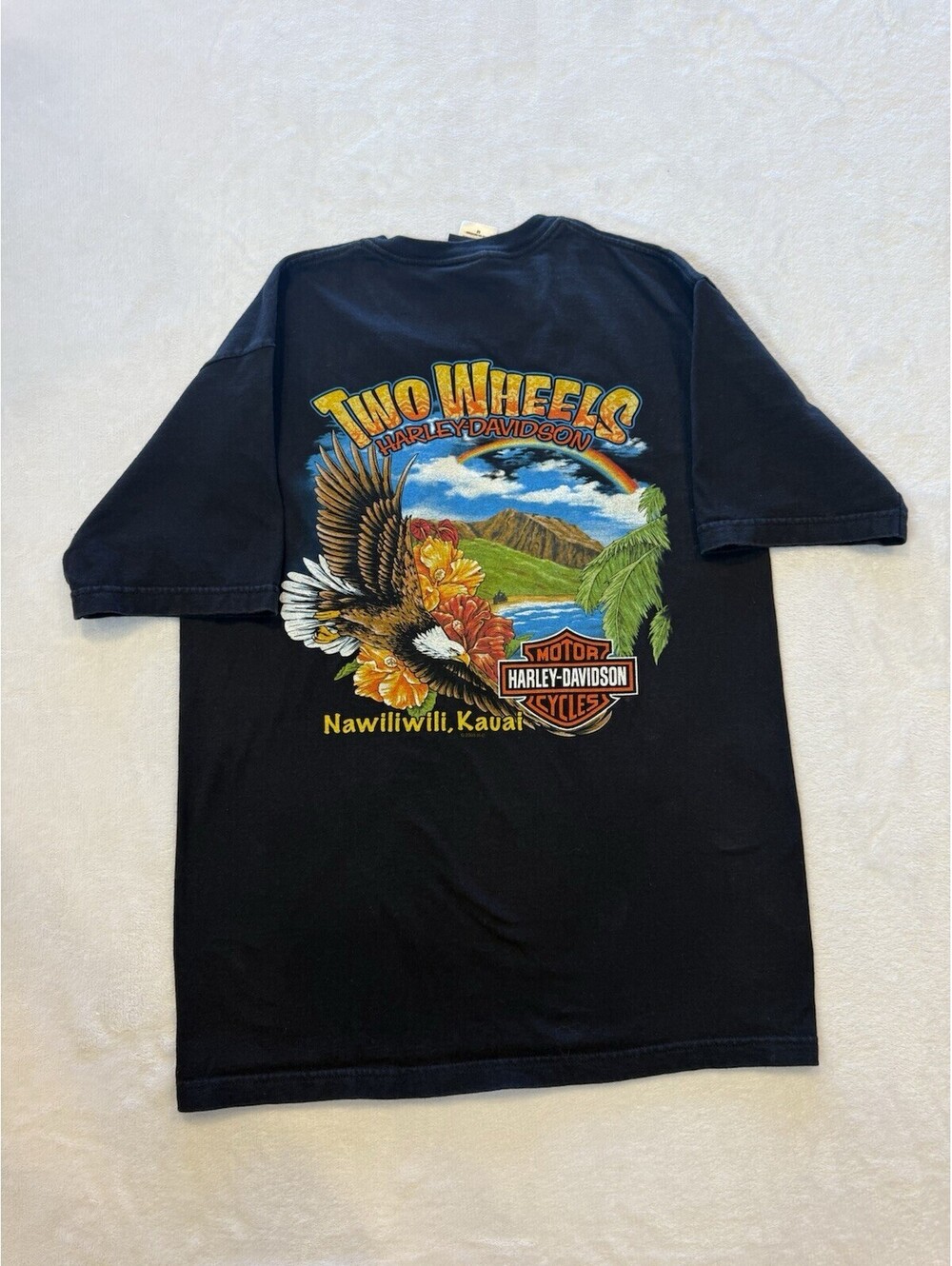 Harley Davidson T Shirt, M, Nawiliwili Kauai Hawaii Men’s 100% Pre-shrunk Cotton
